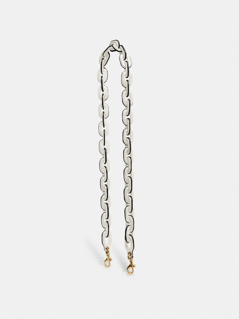 Coach Outlet Leather Covered Chain Strap
